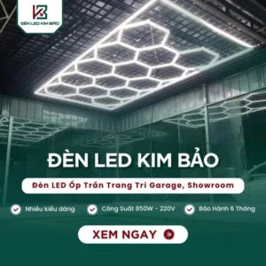 Đèn LED Cánh Cung, Tiết Kiệm Năng Lượng, Đèn Ốp Trần Chống Nước Trang Trí Garage & Showroom Ô Tô, Model ZT6130